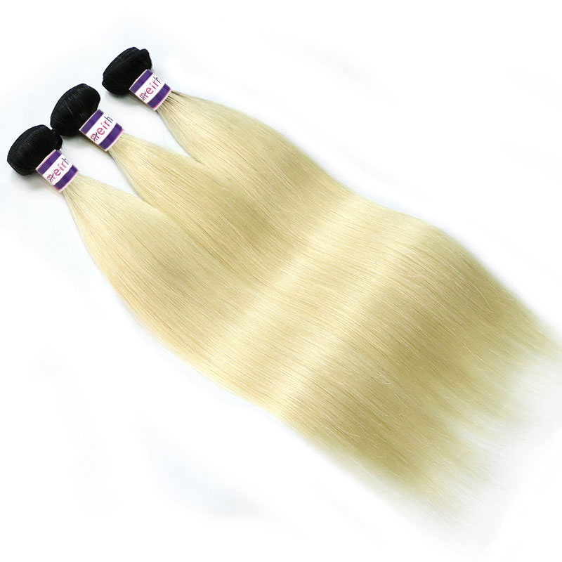 Light Blonde Ombre Hair Brazilian Straight 1B/613